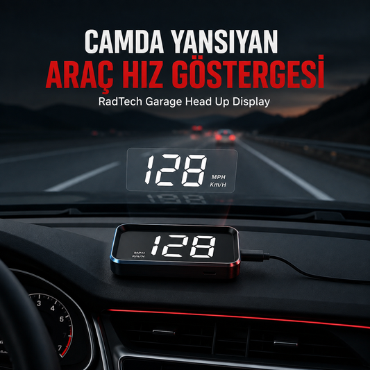 RadTech Garage Head Up Display Cama Yansıtmalı Hız Göstergesi